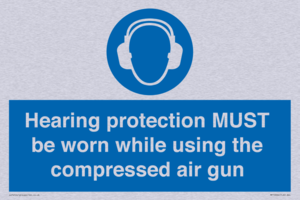Hearing protection MUST be worn while using the compressed air gun